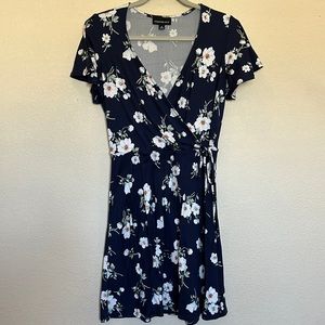 Floral low cut dress